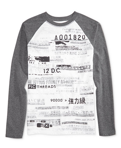 Epic Threads Raglan-Sleeve Graphic-Print T-Shirt, Boys, Only at Macy's