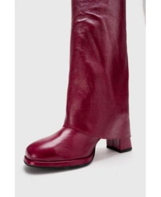 Women's Lojo Leather Block Heel Boot