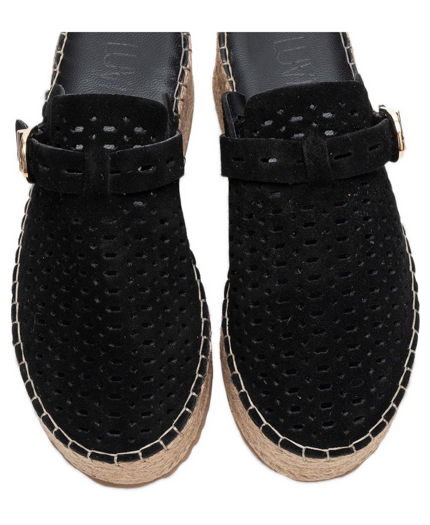 Женские сандалии Forever & Always Shoes Louis Leather Platform Sandal, цвет: Чёрный замшевый — фото 3