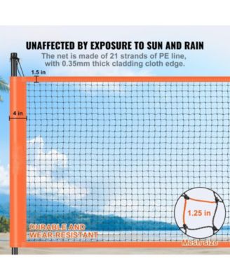 Volleyball and Badminton Combo Set with Adjustable Net and Carry Bag