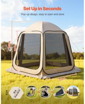  Pop-Up Screen House Tent for 4-8 People
