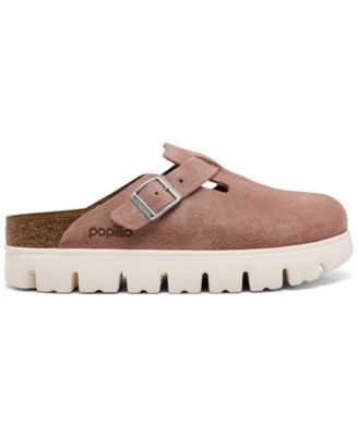 Women's Boston Chunky Suede Leather Platform Clog from Finish Line