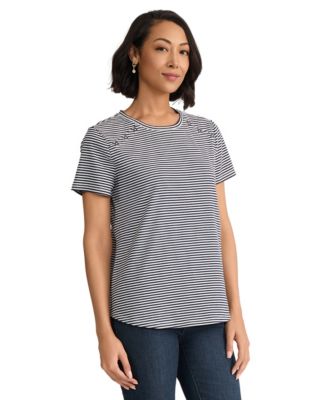 Women's Short-Sleeve Crewneck Pull-On T-Shirt