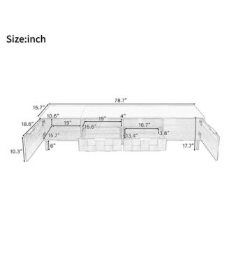 Storage Cabinet with TV Stand for TVs with 2 Drawers