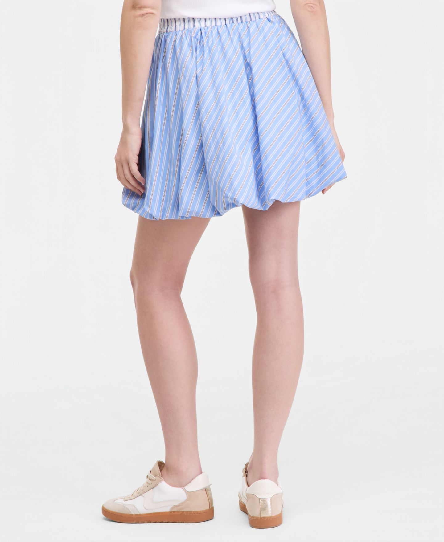 Женская юбка On 34th Variegated Stripe Pull On Bubble-Hem Mini, цвет: Синий комбинированный — фото 2