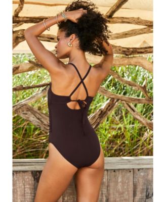 Women's Crossback High Neck One Piece Swimsuit