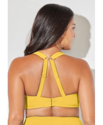 Women's Bra Sized Drape Front Underwire Bikini Top