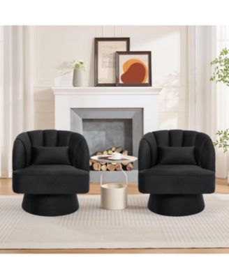 Modern  Swivel Barrel Accent Chair