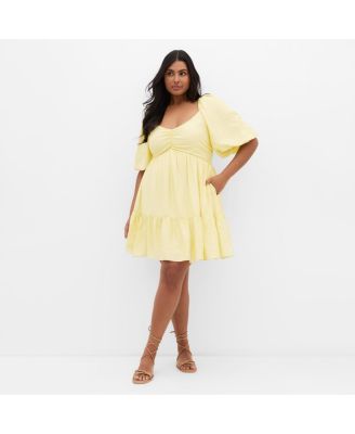 women's Plus Size Mindy Babydoll Mini Dress