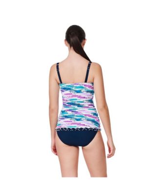 Women's Canva Tricolore D-Cup Tankini Top