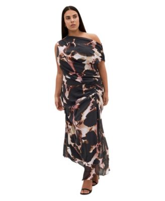 Women's Plus Size Vivid Print Maxi Dress