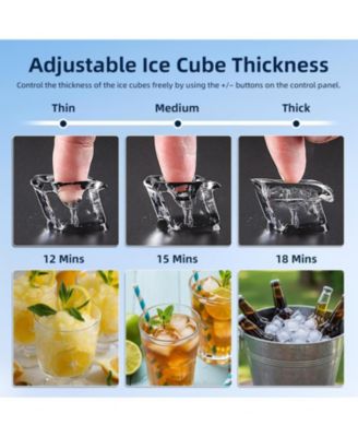 Freestanding Commercial Ice Maker, 66 lbs. Daily Capacity with LCD Display