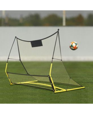 71 x 40 Inch 2-in-1 Soccer Rebounder Net with Carry Bag