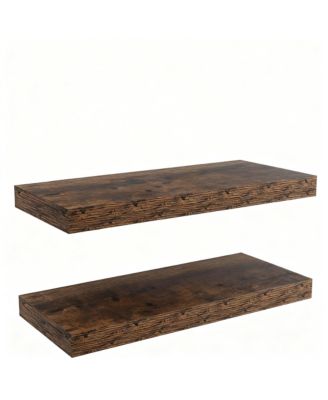 Floating Shelves Wall Mounted Set of 2 Rustic Wood Storage Shelf