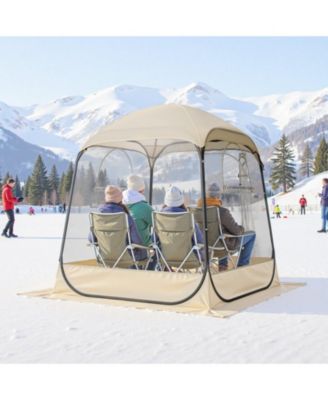 63 x 63 Inch Pop-Up Sports Bubble Tent for 2–4 People with Floor Mat and Cover