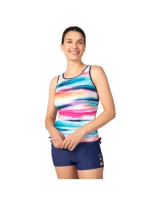 Women's Full Side Shirring Tankini Top