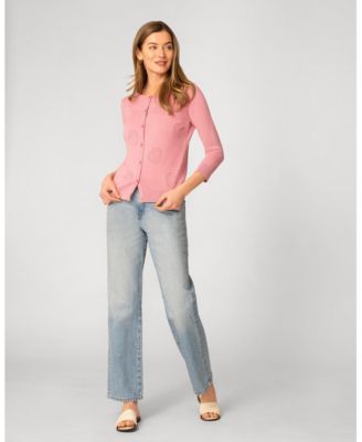 Women's Strawberry Stitch Button Cardigan