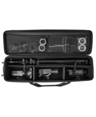 51.6 Inch Rolling Studio Equipment Trolley Case with Wheels and Padded Compartments
