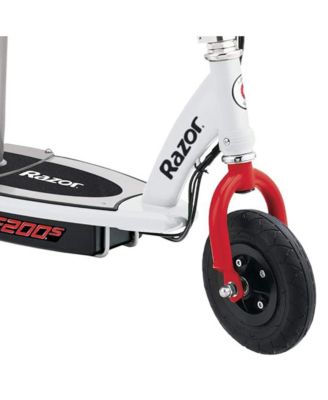 E200S Seated Electric 12 MPH Scooter w/ Twist Grip Throttle and Brake, White