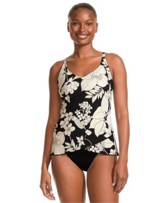 Women's D-Cup Tulip Hem Tankini Top