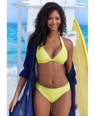 Women's Textured Underwire Bikini Swimsuit Top Bra Sizing