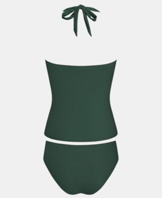 Women's V-Neck Adjustable Straps Tankini Set