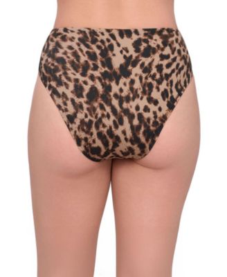 Women's S3 Smoothing High Leg High Rise Swimsuit Bikini Bottoms - Onyx Black