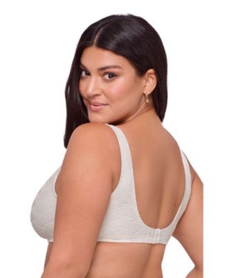 Women's Supportive Basket Weave Scoop Back Cutout U-Wire Bikini Swimsuit Top