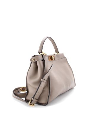 Regular Peekaboo Bag Leather with Plexiglass Detail