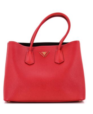 Large Cuir Double Tote Saffiano Leather