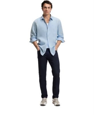 BOSS By Men's Linen Regular-Fit Dress Shirt