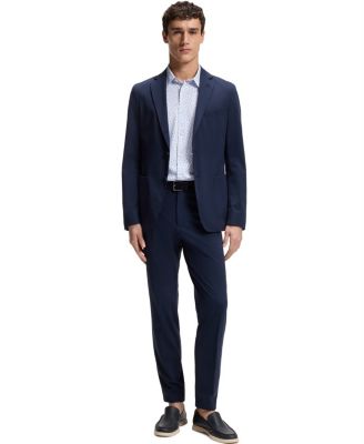 BOSS By Men's Cotton-Blend Jersey Short-Sleeve Shirt