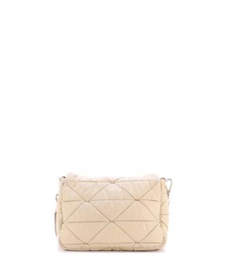Padded Flap Shoulder Bag Quilted Tessuto