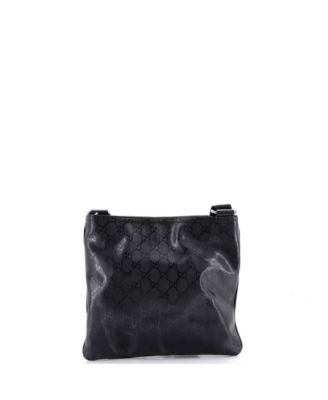 Medium Front Zip Flat Messenger Bag GG Imprime