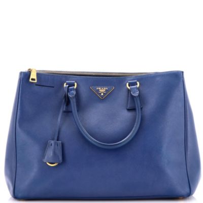 Large Double Zip Lux Tote Saffiano Leather