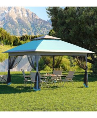 13x13 Pop-Up Canopy Tent, Easy Setup, Adjustable Height, Mosquito Netting, Sand Bags, Backyard & Patio