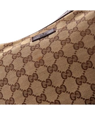 Medium Saddle Zip Messenger Bag GG Canvas with Leather