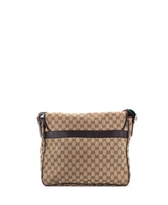 Medium Web Strap Flap Messenger GG Canvas