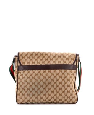 Medium Web Strap Flap Messenger GG Canvas
