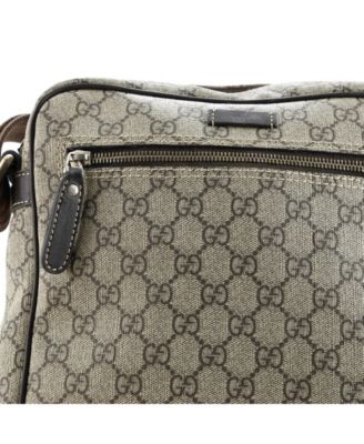 Medium Front Zip Messenger GG Coated Canvas