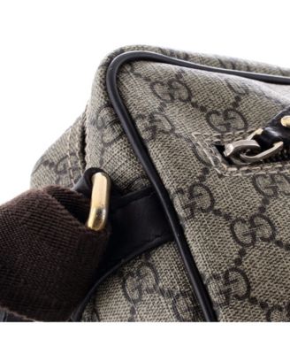 Medium Front Zip Messenger GG Coated Canvas