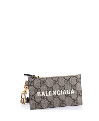 x Balenciaga The Hacker Project Zip Card Case with Strap GG Coated Canvas