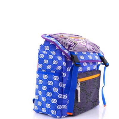Pre-Owned Gucci Large Panelled Double Buckle Backpack GG  display picture 1