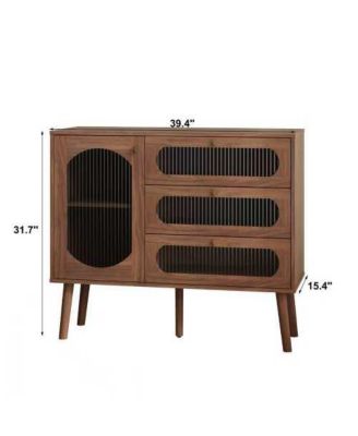 8 Drawer Dresser with Lockable Drawer Brown Wood for Bedroom Security Storage