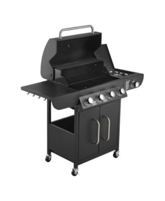 4-Burner Propane Gas Grill with Side Burner, 425 Sq. In. Cooking Area, 52,000 BTU