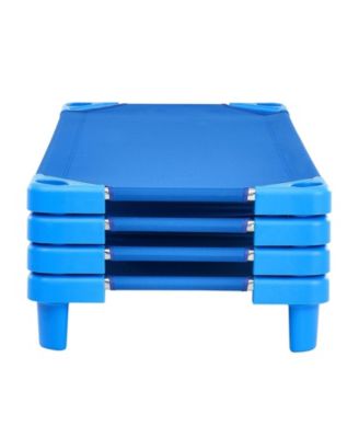 Pack of 4 Stackable Kiddie Nap Cots for Daycare and Preschool
