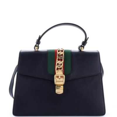 Medium Sylvie Top Handle Bag Leather