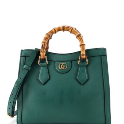 Small Diana NM Bamboo Handle Tote Leather