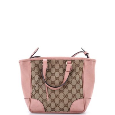 Small Bree Convertible Tote GG Canvas with Leather
