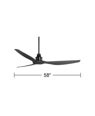 58" Modern Contemporary 3 Blade Indoor/Outdoor Damp Rated Ceiling Fan with Remote